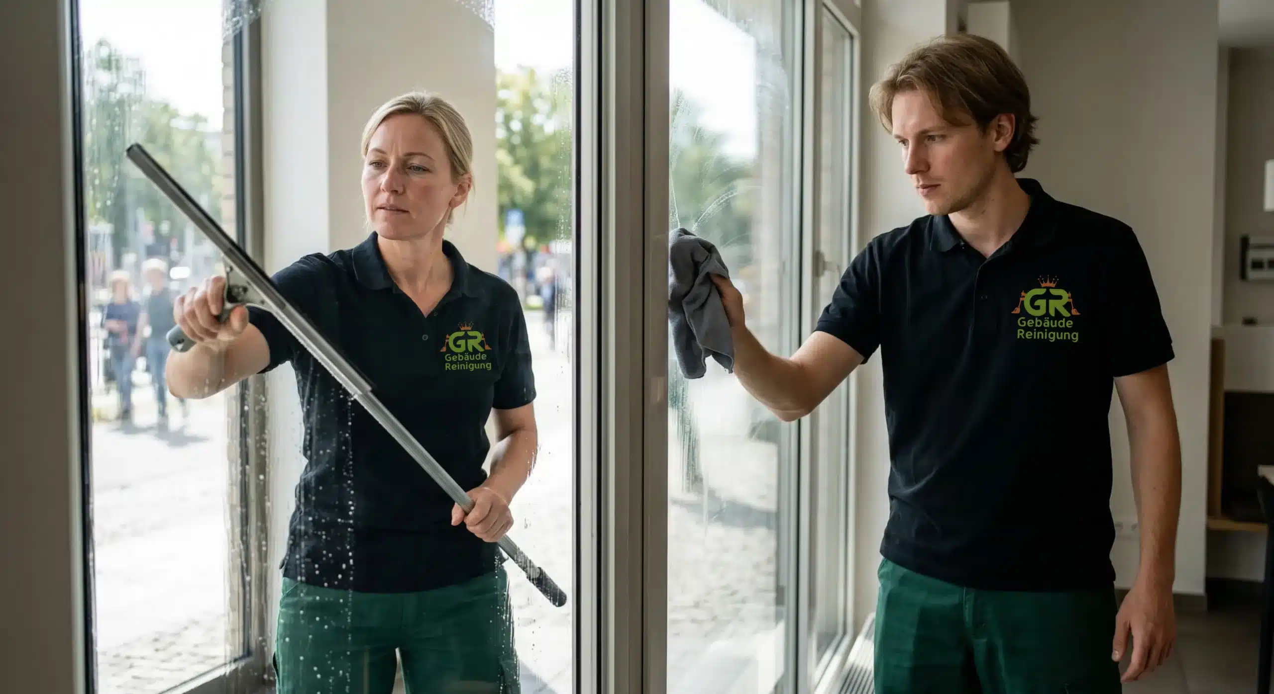 Professionelle Fenster- und Glasreinigung für Fensterflächen, Glastüren, Fassadenglas und gewerbliche Glasflächen