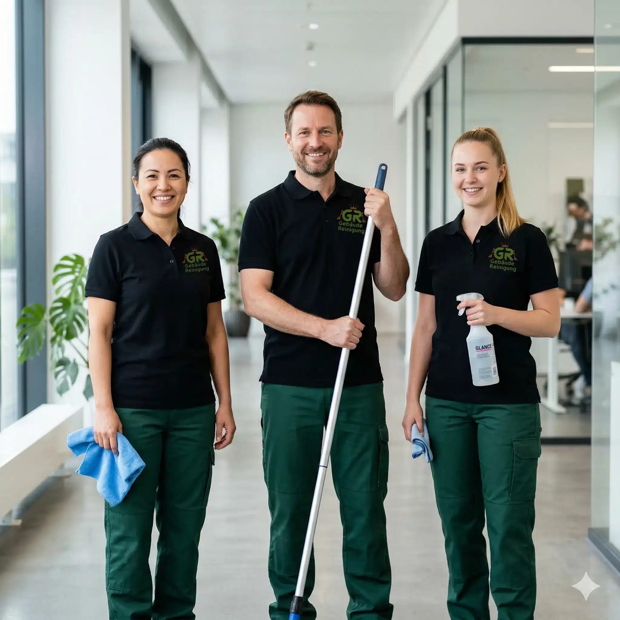 Das Team von GR Gebäudereinigung im Einsatz für Sauberkeit und Werterhalt